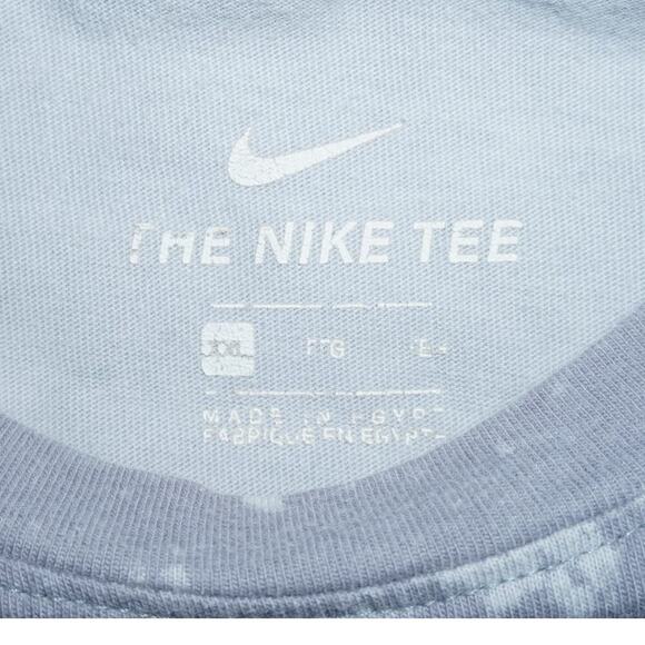 Nike Bleached Effect Pocket T-Shirt Men’s XXL – Gray Blue Topo Map Graphic Back - Picture 3 of 4